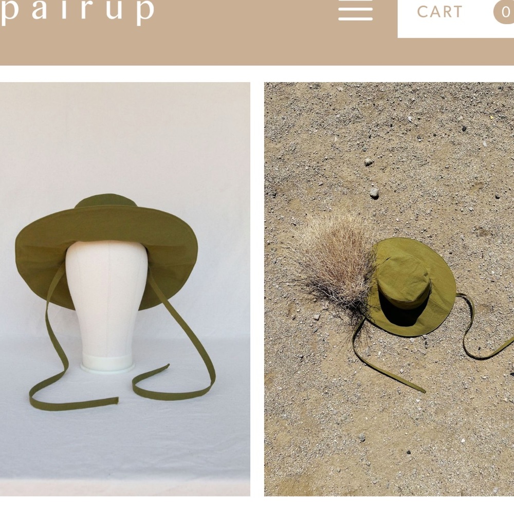 Olive Green Wide Brim Hat